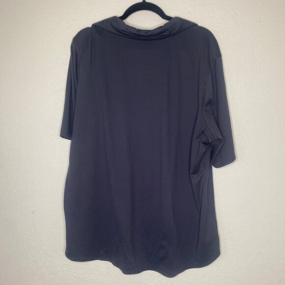 Port Authority Ladies 3XL Button-Up Shirt Dark Gray Short Sleeve Stretch Casual - Picture 3 of 10